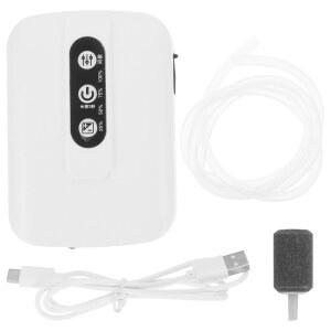 휴대용기포기 1세트 무소음 USB 수족관 에어 펌프 어항 미니 버블러 소형 에어레이터 산소 휴대용 탱크용
