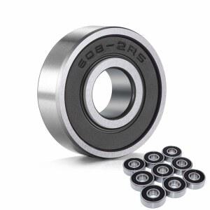 웰고 608-2RS 볼 베어링 스케이트보드 이중 고무 밀폐 차폐 미니어처 딥 그루브 8mm x 22mm 7mm 인라인 스케이트 스쿠터 롤러 블레이드 등 -10개