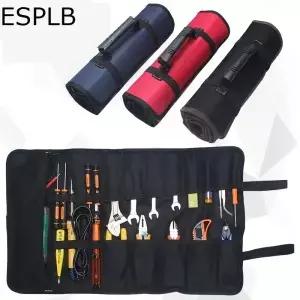 ESPLB 롤 도구 가방 대형 렌치 롤업 휴대용 파우치 전기 기술자를 위한 22 포켓 키트