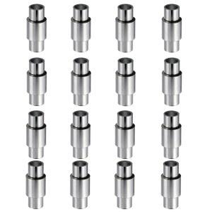 볼트랙 알루미늄 스케이트 베어링 스페이서 - 16Pcs 6mm 액슬 스피드 스페이서, 8mm 베어링용 인라인 롤러 보드 싱글/더블 로우 스케이트용 내구성 하드웨어