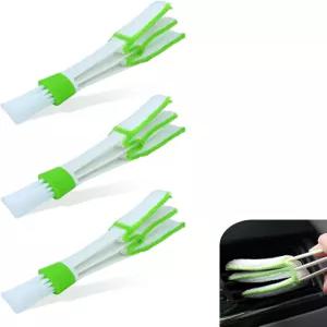 차량용 에어벤트용 Zehiony 3PCS 미니 더스터 듀얼 엔드 소프트 마이크로파이버 세척 가능 재사용 브러시