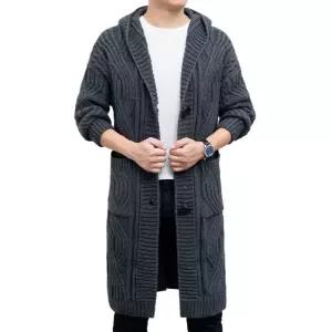 남자롱가디건 간절기 카디건 캐주얼 니트 남성 숄카라 긴팔