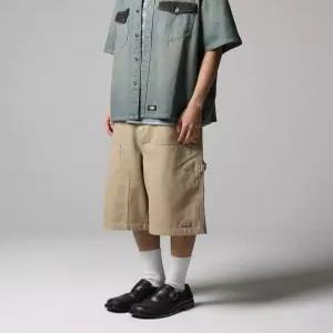 디키즈 워시드 더블니 카펜터 트윌 쇼츠 Khaki 861824