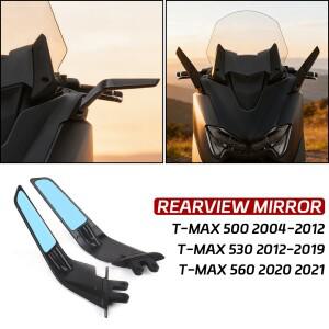 T-MAX 500 04-12 530 12-19용  스포츠 윙렛 미러 키트  바이크 오토바이 후방