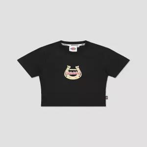 디키즈 럭키 홀스슈 크롭 티셔츠 Black 457856