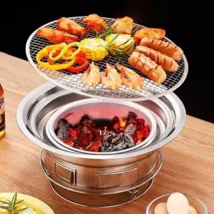 야외용 바비큐 그릴 화로대 스테인리스 석쇠 망 훈제 휴대용