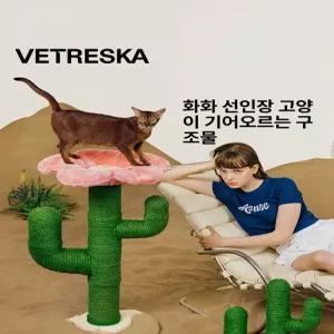 고양이 스크래쳐 기둥형 클라이밍 캣타워 선인장