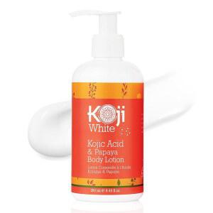 koji white kojic acid & papaya 파라벤 프리, 로션 보습, 제거, (1병) 위한 - 손상된 스킨 바디 240ml(8.45온스) 케어, 피부를 각질 비건, 햇볕에