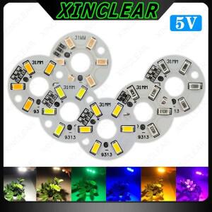 10pcs LED 3W 5V 컬러 램프 구슬 빛 보드 전구 SMD5730 라운드 변경 광원 직경 32MM 화이트 레드 그린 블루