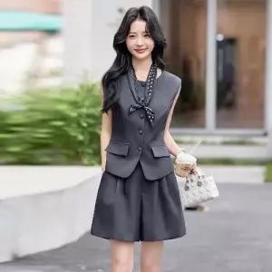 치마 롱 그레이 데님 여성 여름 다크 A라인 트리밍 정장세트 트임 반신 힙업 언밸런스 KS2