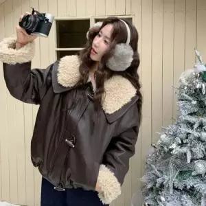 여자 모피 코트 머랭스웨이드 KS1