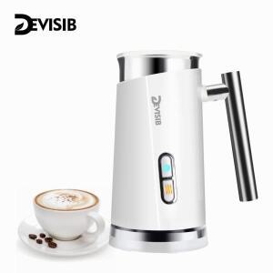 DEVISIB 3 in 1 전기 우유 거품기, 자동 냉온 폼 메이커, 커피 라떼, 카푸치노, 마키아토, 핫 초콜릿, 300m
