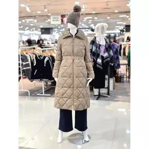 꼼빠니아행복한 벨티드 폭스퍼 덕다운 롱패딩 CAFW1WIH110