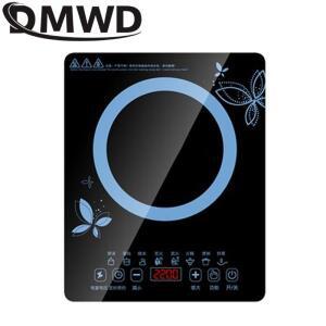 DMWD 전기 2200W 220V 터치 컨트롤 유도 밥솥 전자기 오븐 냄비 난방 스토브 조절 가능 8 모드 EU 미국
