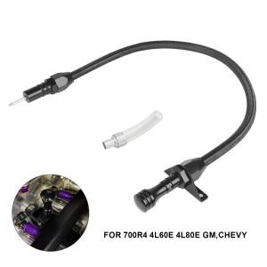 쉐보레 TH700R4 4L60E/4L80E용 스테인리스 스틸 오일 딥스틱 튜브(블랙 하우징 포함) - 750mm 호환 가능