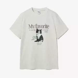 [휠라 공식] [MY 티셔츠]오버핏 고양이 티셔츠(FS252RS01F001_290)