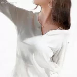 슬림핏 티셔츠 브이넥 골지 데일리룩 골지니트티 타이트한티셔츠