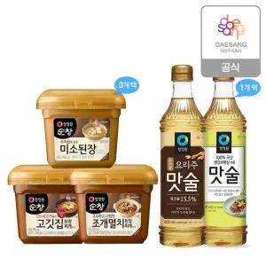 청정원 순창 된장찌개양념 3종 450g 3개+맛술2종 830ml