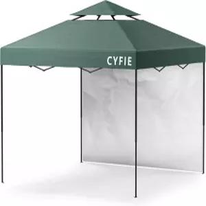 CYFIE 방수 텐트 9.8 x 피트(3 3 m) 측면 시트 1개 바람 환기 자외선 차단 및 고내수성 처리 높이 조절