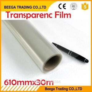 1롤 투명 잉크젯 및 레이저 방수 스크린 프린팅 전사 필름  610mm x 30m