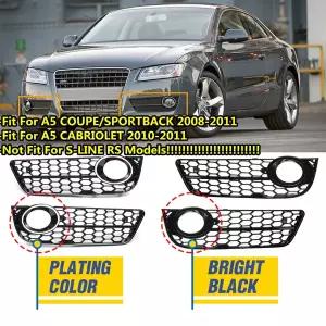 자동차 그릴망 튜닝 아우디 A5 쿠페/스포츠 백 2008-11 Cabriolet 2010-2011 용 안개등 커버 앞 범퍼 램프