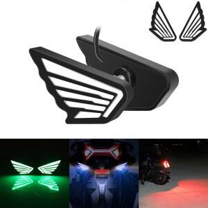 오토바이싸이키 2Pcs LED 오토바이 운전 조명 천사의 날개 독수리 눈 램프 슈퍼 밝은 러닝 라이트 모토 안개 램프 액세서리