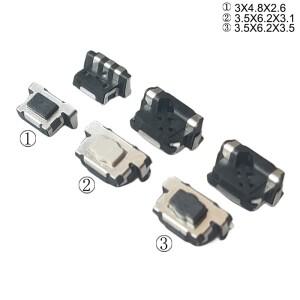 릴포장 50PCS 3x5/3.5x6.2mm 싱크 보드 미니 소형 소형 순간 스위치 측면 푸시 버튼 PCB 장착 키 휴대폰 카