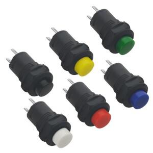 1/5/10pcs 12mm 자동 잠금 래칭 푸시 버튼 스위치  ON/Off AC 250V/1.5A 125V/3A  미니 소형 원형