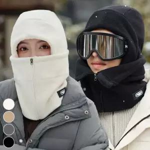 남녀공용 탈착편한 지퍼식 스키장 후리스 바라클라바