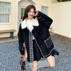 엘럽 여친 데이터 컨트롤 세무 모피 코트 체크 원템1