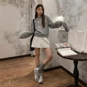 엘럽 여친 스커트 청 가을 레이스 쉬폰 프릴 원템3