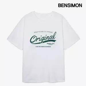 벤시몽 오리지널 로고 하프 슬리브 티셔츠 (BS5STS507WE)