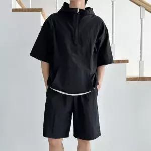 남자여름츄리닝 남자 아노락 후드 상하의세트 밑단스트링 여름 운동복