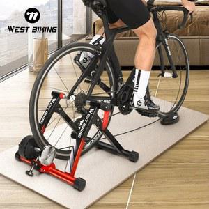오토바이자석거치대 WEST BIKING 실내 사이클링 트레이너 자기 저항 와이어 제어 자전거 트레이너 MTB 로드 바이크 롤러 사이클링 플랫폼 속도