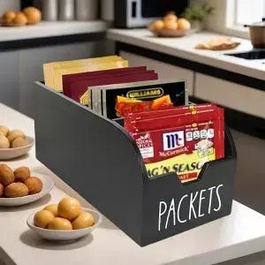 나무로 만든 향신료 보관함 칸막이가 있는 커피 차 주방용품 보관팩 홀더 간식
