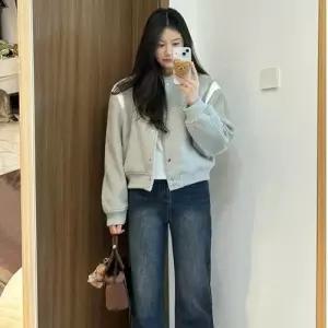 엘럽 여자 야구 야상 기모 복 감각 점퍼 쇼트 원템1