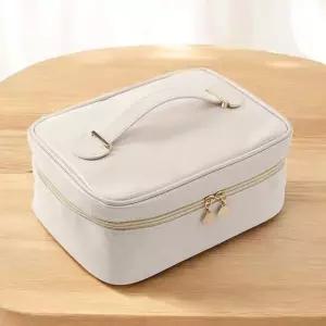 PU가죽 휴대용 화장품 파우치 25cmx17cmx11cm