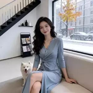 원피스 스커트 여성용 봄 러블리 페미닌 바캉스 자매 해변 트임 롱스커트 비치 SPO마켓1
