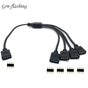 4 핀 RGB LED 테이프 커넥터 Le 2 3 전원 4 RGB 5 케이블 분배기 플러그