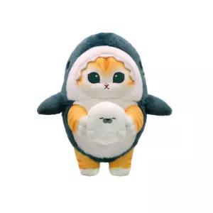 모후샌드 상어 코스튬 봉제인형 25cm_치즈냥 캐릭터 귀여운 애착 장난감 놀이 장식 어린이날선물 고양이