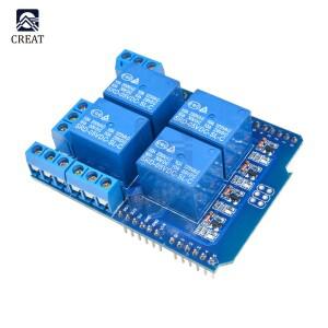 Arduino R3 개발 드라이버 모듈용 5V 4CH 4 채널 릴레이 스위치 실드 V2.0 확장기 보드 원