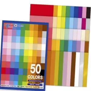 종이접기DIY 단면색종이 50색 10갑 종이접기색종이 50매