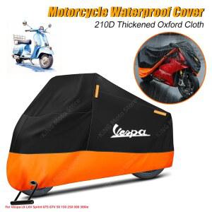 오토바이커버 반사 스트립이 있는 방수 방진 커버 Vespa LX LXV 스프린트 GTS GTV 50 150 250 300 300ie 오토바이