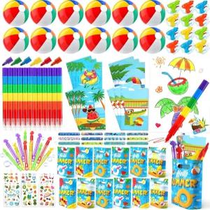 이노시어 풀 파티 3-4-5-8-12 96PCS 구디백 스터퍼 여름 장난감 비치 볼 색칠 책 4-8-12 용품 선호