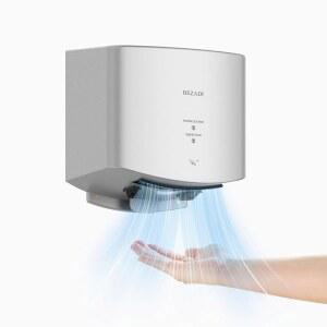 BEZADI 고속 핸드 드라이어 1250W 벽걸이 110V 욕실용 자동 실버 가정용 온냉기류 상업용 소형