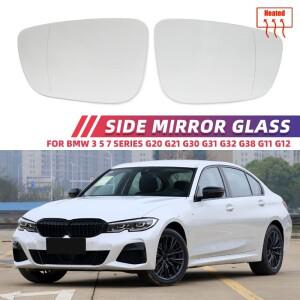 왼쪽 오른쪽 문짝 측면 가열 윙 미러 유리 플레이트 BMW 호환 G20 G21 G30 G31 G38 G32 G11 G12 용