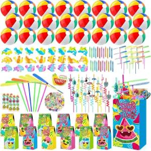 194 PCS 풀 파티 비치 혜택 3-8 8-12 를 위한 여름 볼 핸드 플라잉 헬리콥터 생일 용품 연말 학생 선물