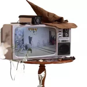 옛날tv 빈티지 티비 플레이어 A. TV 클래식 14인치 소 거실 장식 포토존 USB 촬