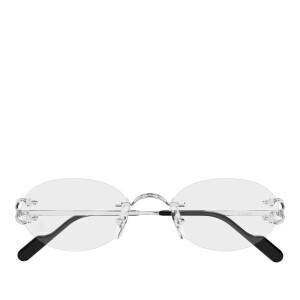 오벌 림리스 메탈 안경테 CT0621O 002 SILVER SILVER TRANSPARENT 52