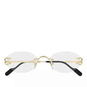 림리스 골드 메탈 안경테 CT0621O 001 GOLD GOLD TRANSPARENT 52